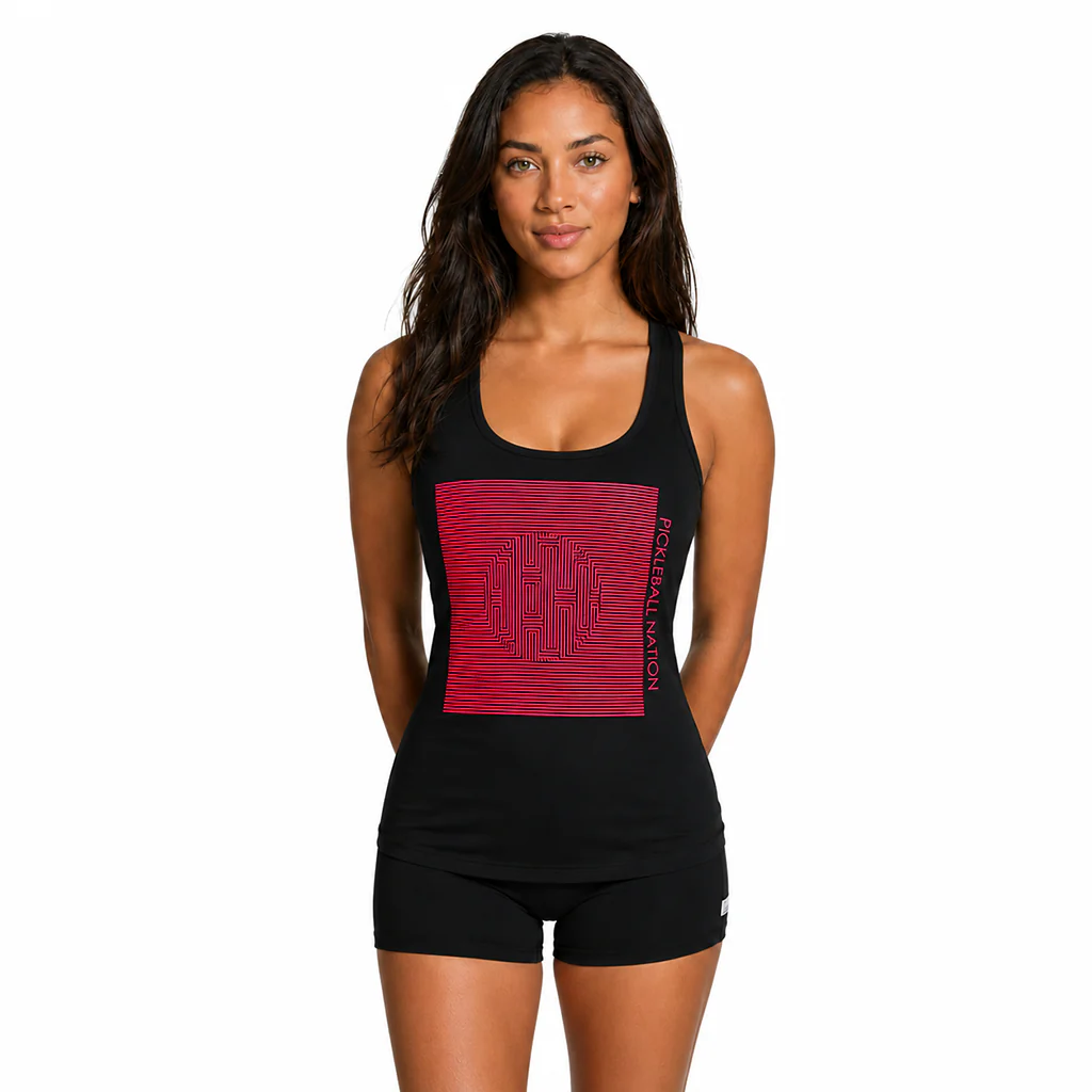 Ball Illusion Pickleball Nation Women’s Racerback Tank - Image 3