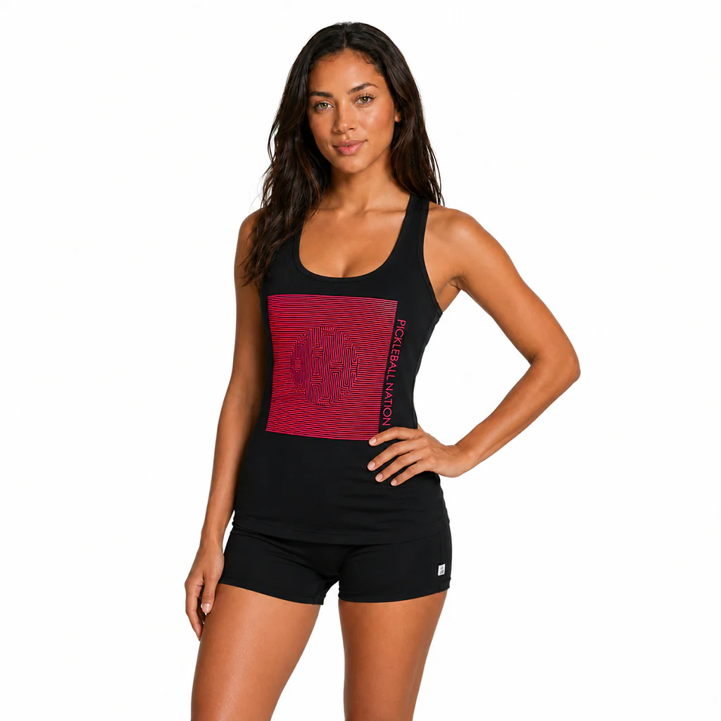 Ball Illusion Pickleball Nation Women’s Racerback Tank - Image 5