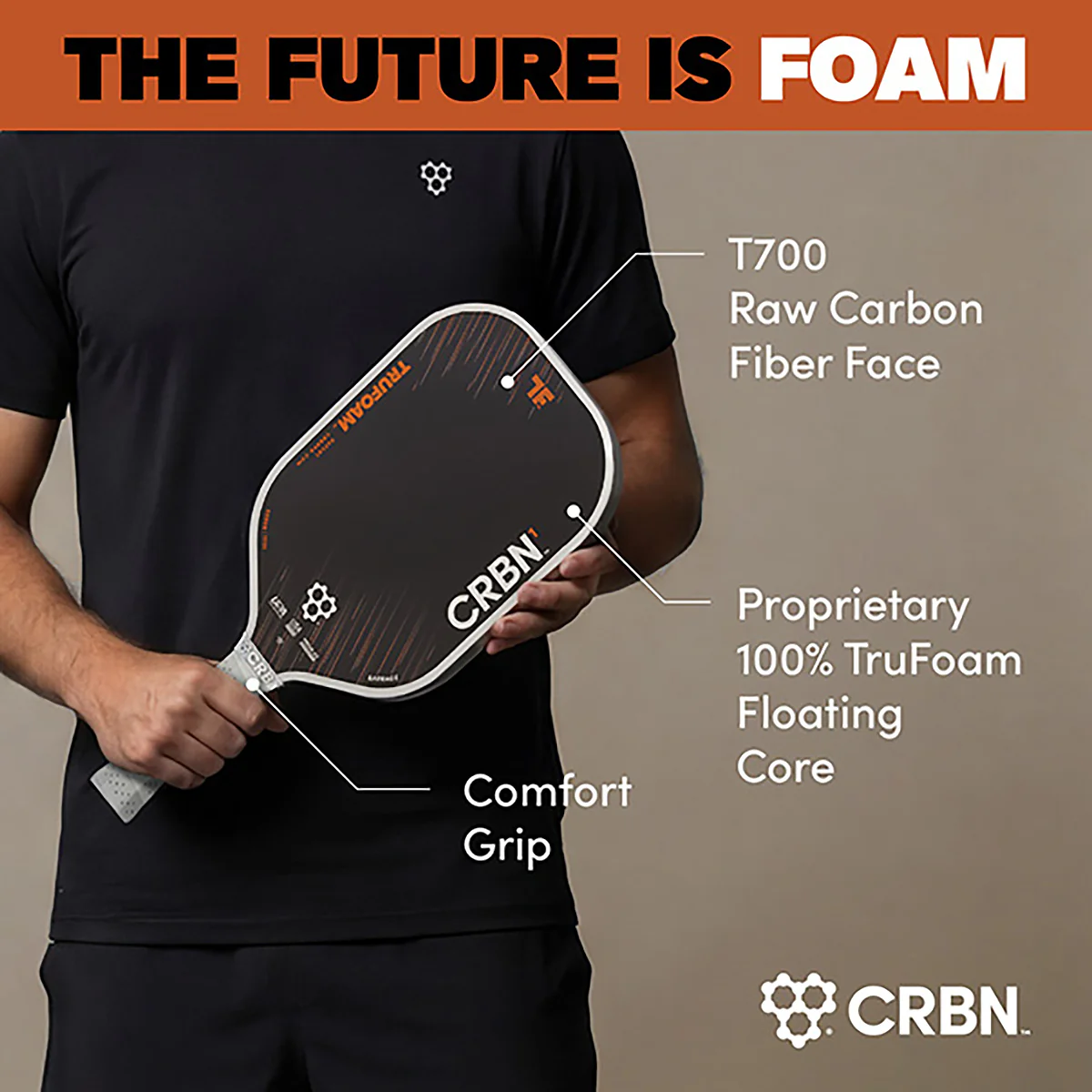 CRBN 4 TruFoam Barrage Pickleball Paddle - Image 4