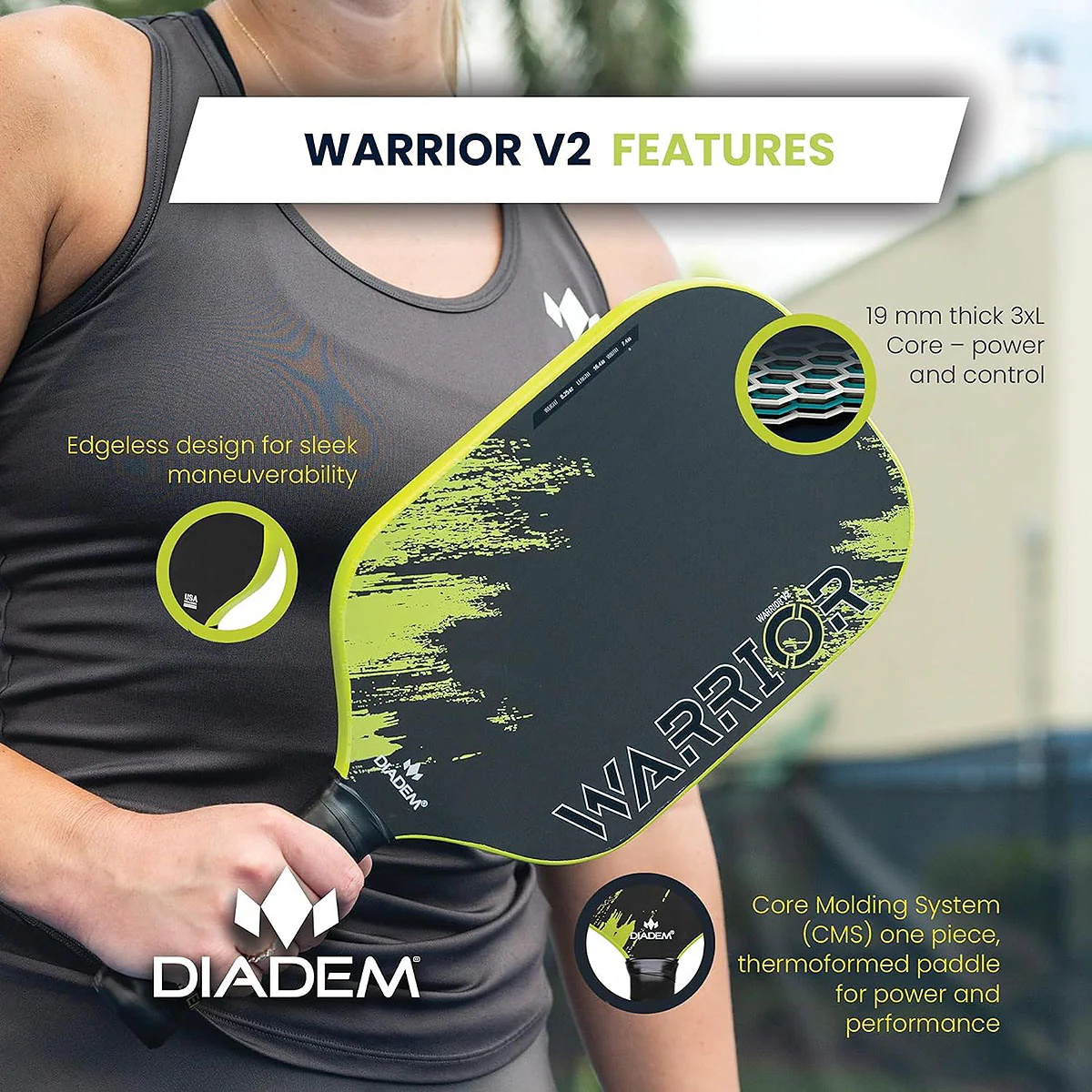 Diadem Warrior v2 Pickleball Paddle - Image 6
