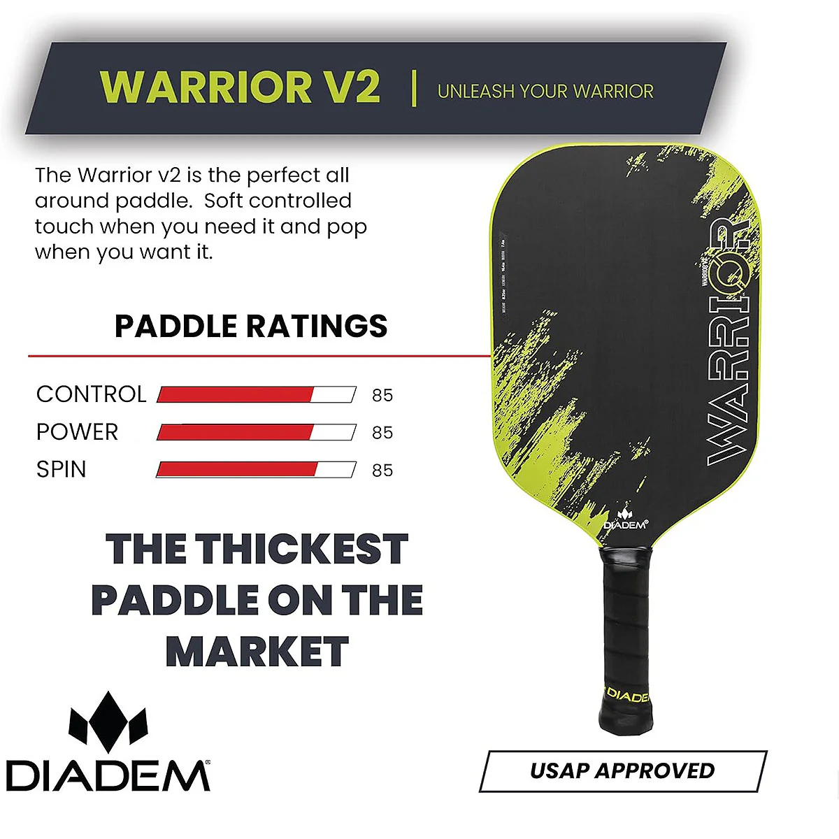 Diadem Warrior v2 Pickleball Paddle - Image 7