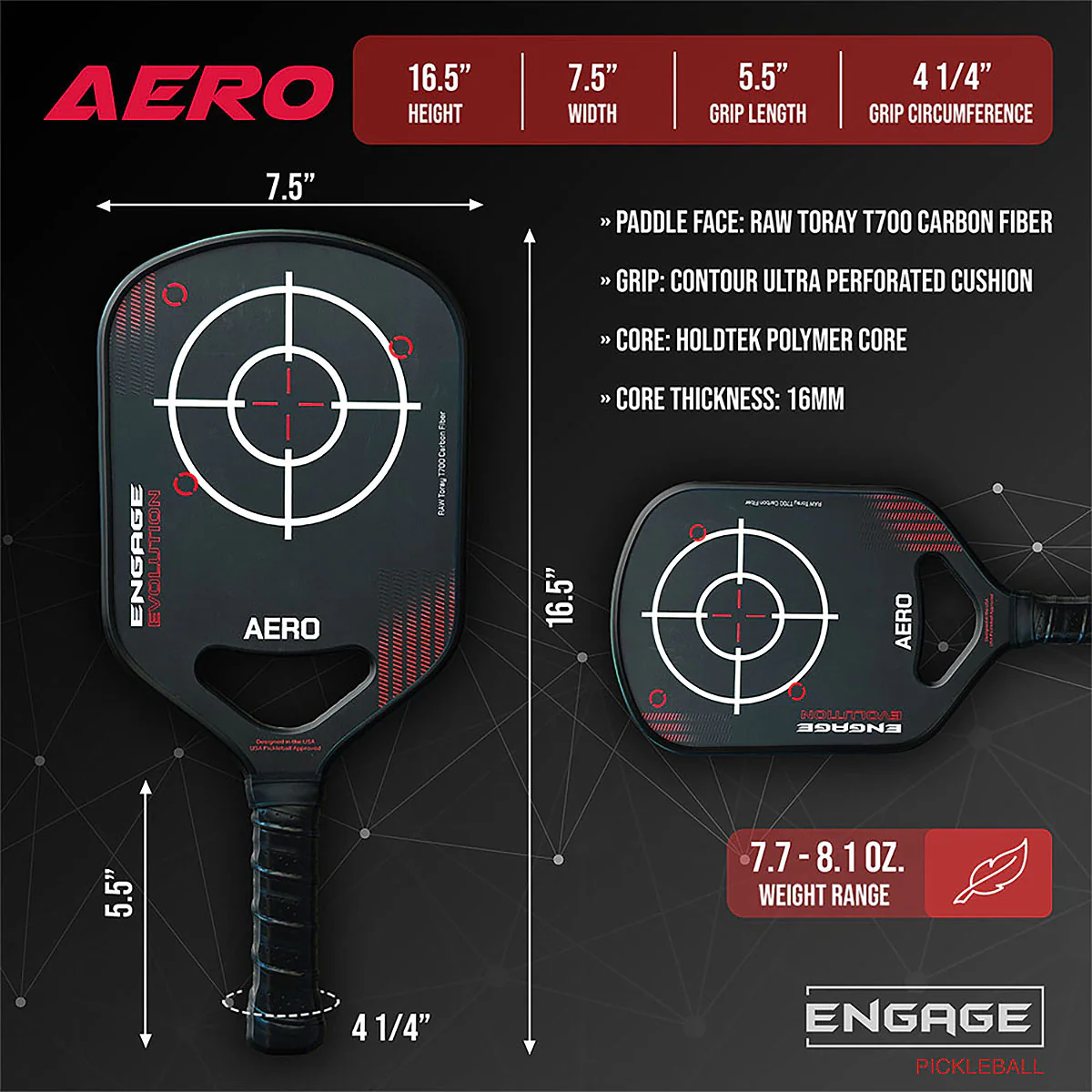 Engage Evolution Aero Pickleball Paddle - Image 4