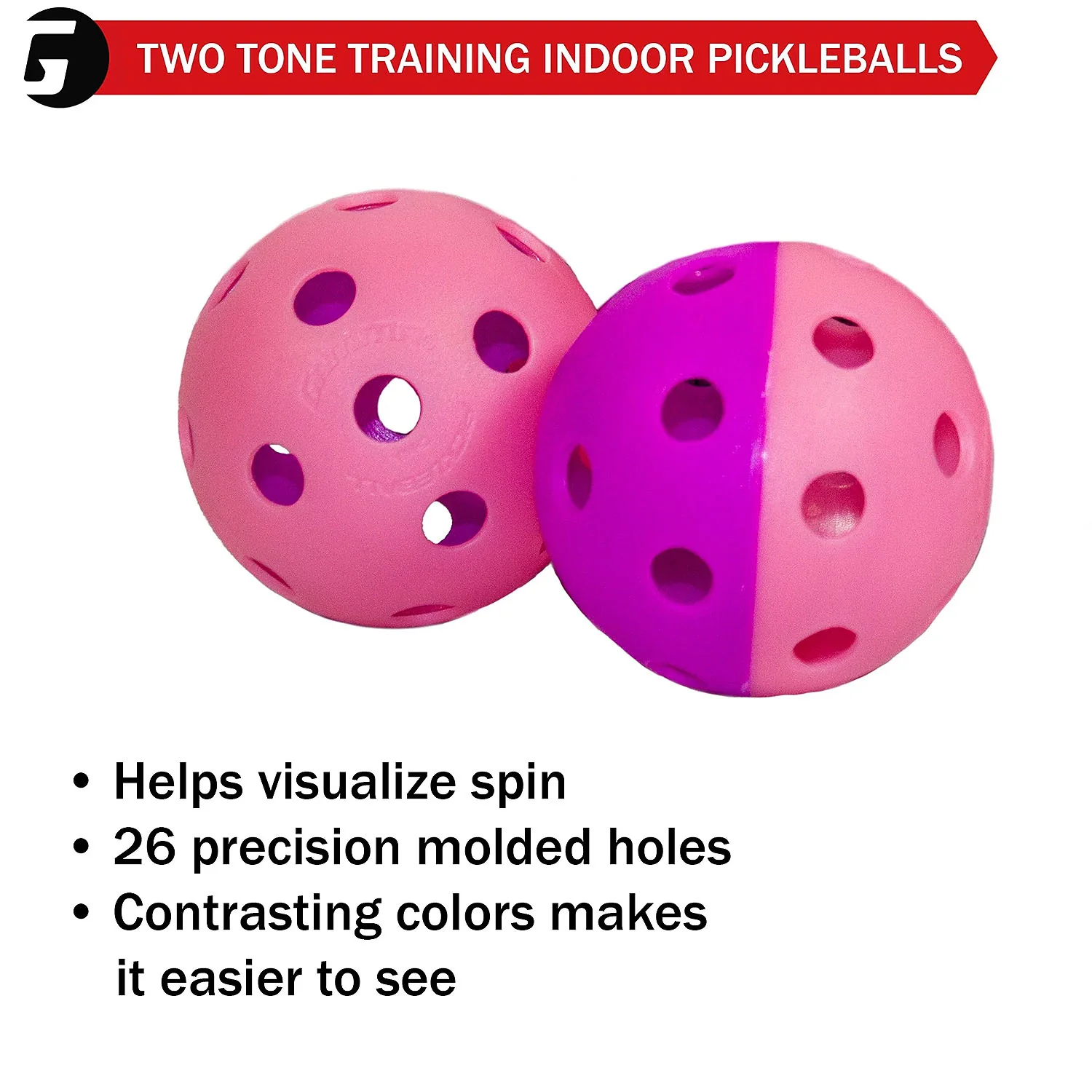 GAMMA Two-Tone Indoor Training Pickleballs - Image 4