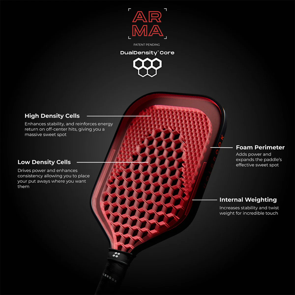 Holbrook Arma T Metallic 14mm Elongated Pickleball Paddle - Image 6