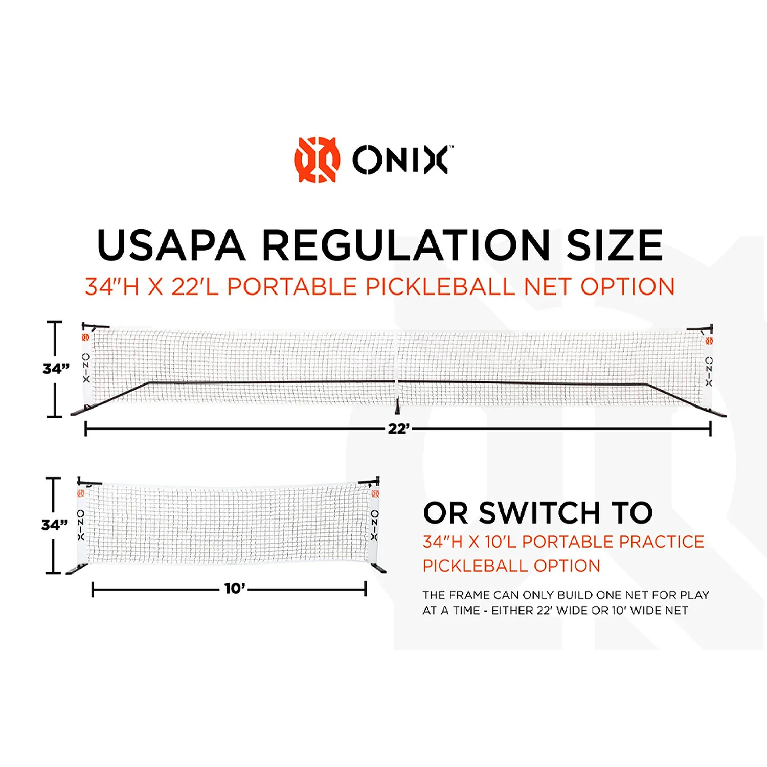 Onix 2 in 1 Portable Pickleball Net - Image 3