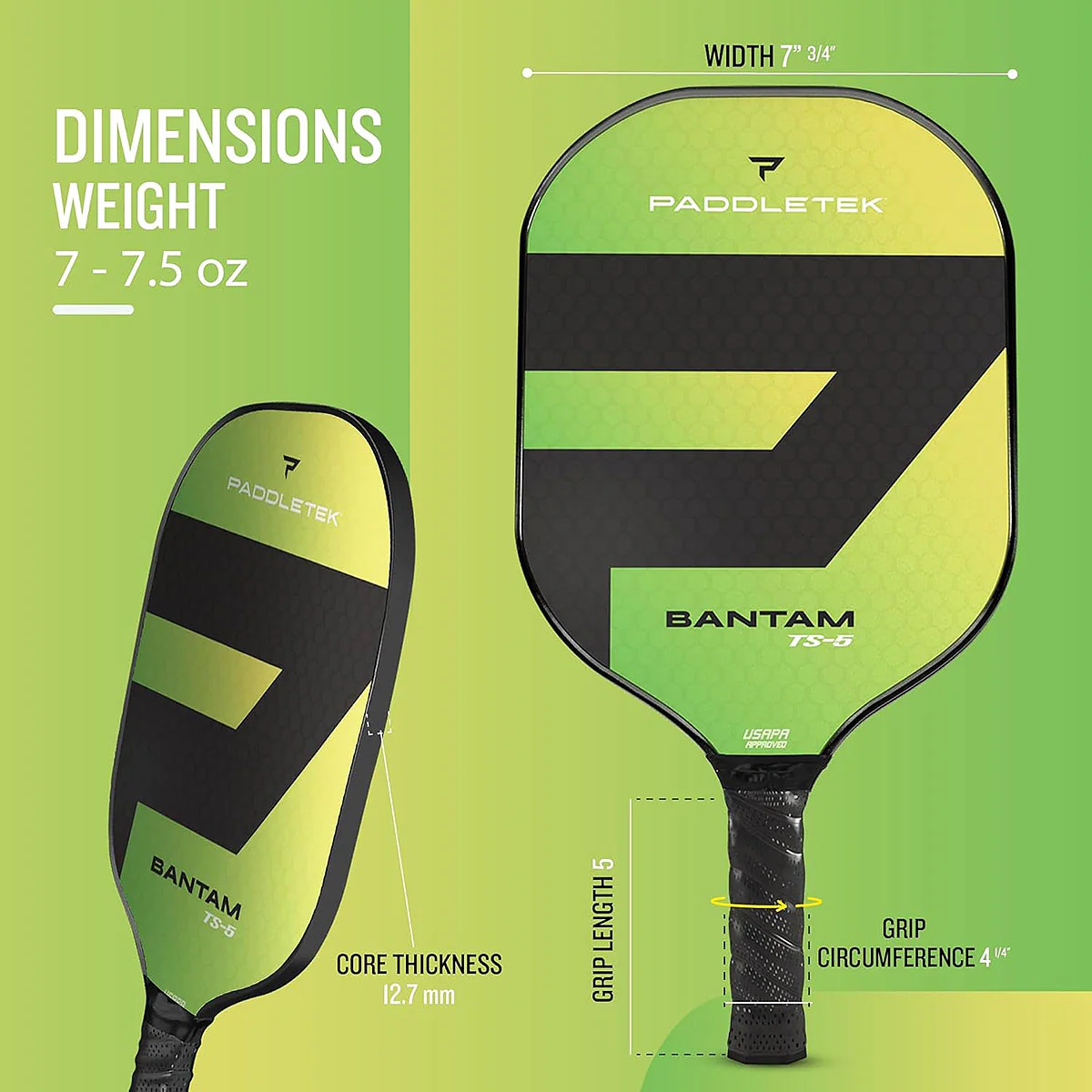 Paddletek Bantam TS-5 Pickleball Paddle - Image 5