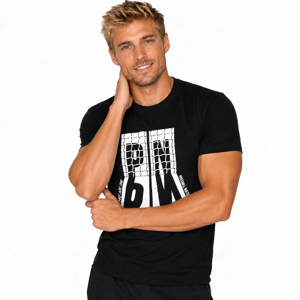 Pickleball Nation Net Silhouette Graphic T-Shirt - Image 3