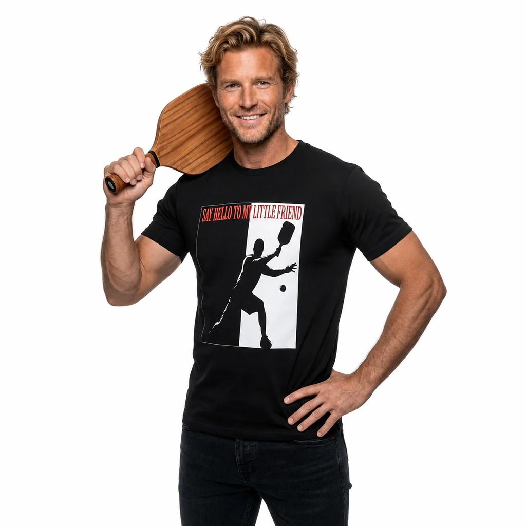 Say Hello To My Little Friend Pickleball Graphic T-Shirt - Image 2