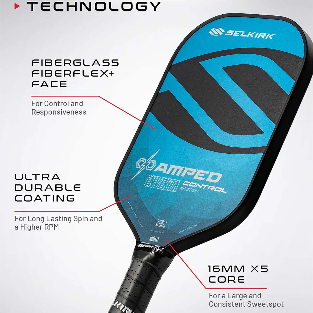 Selkirk Amped Control Epic Pickleball Paddle - Image 8