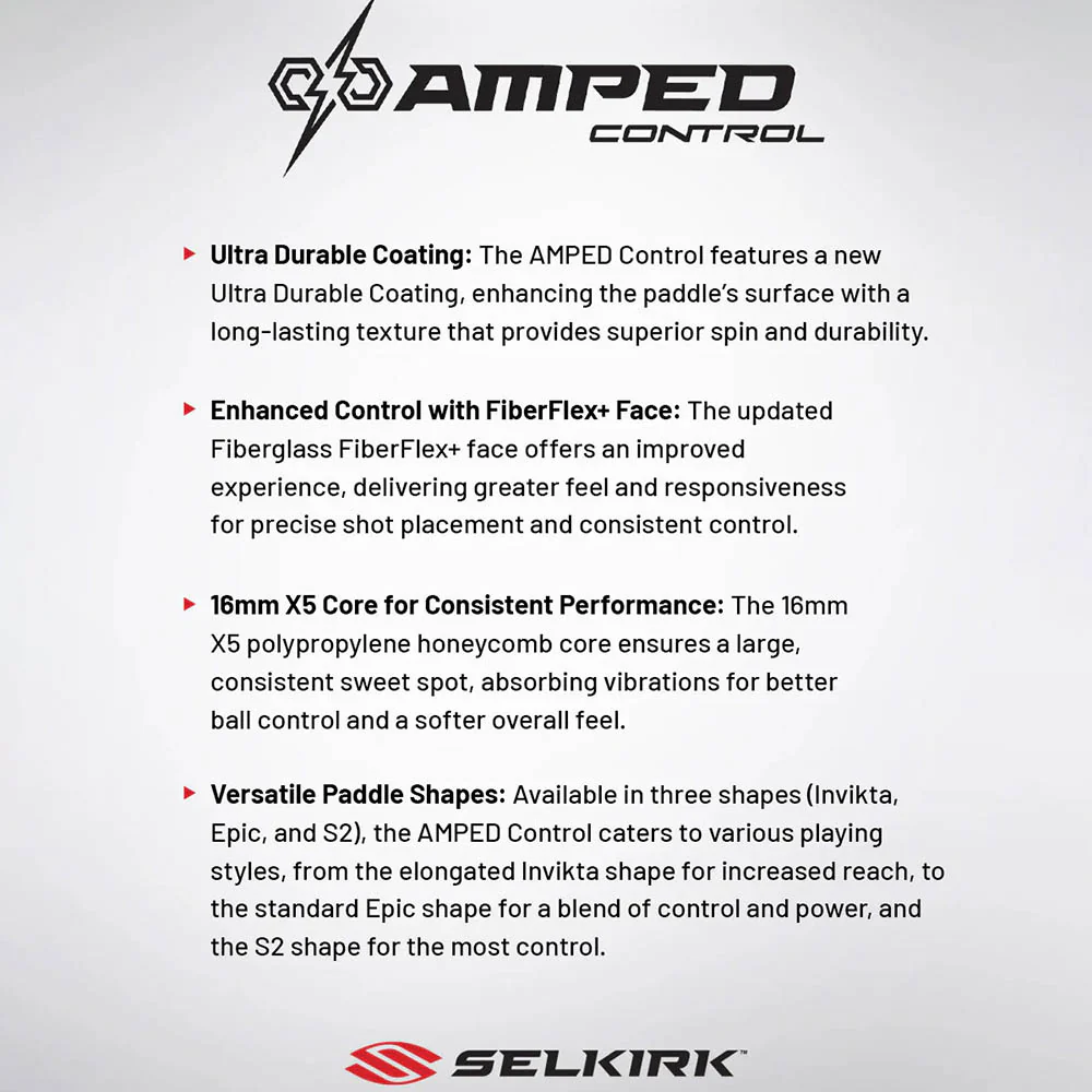 Selkirk Amped Control Invikta Pickleball Paddle - Image 9