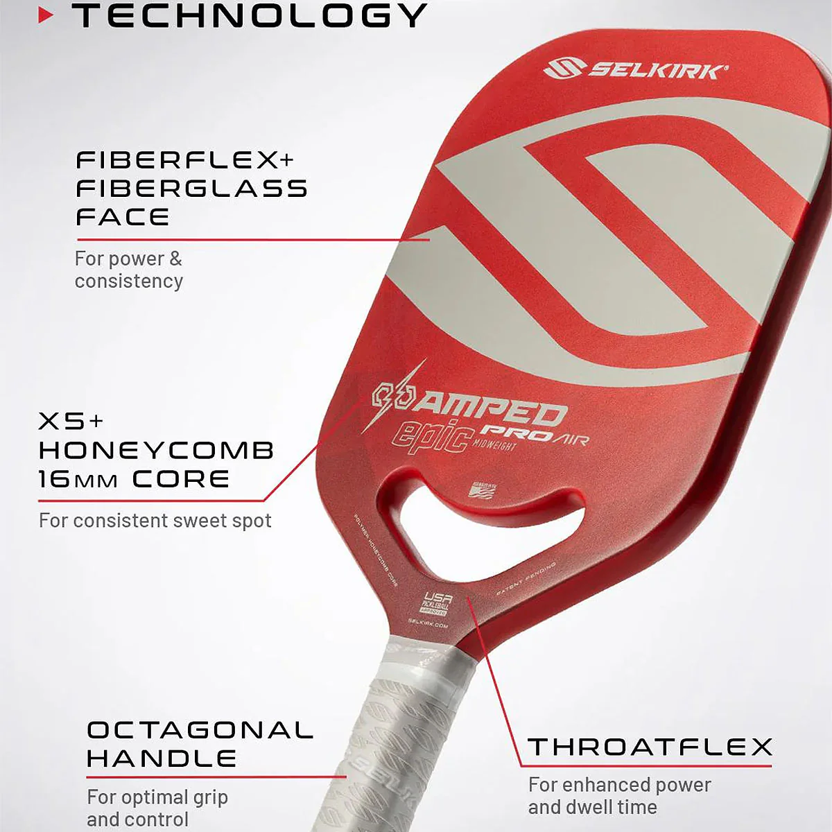 Selkirk Amped Pro Air Invikta Pickleball Paddle - Image 18