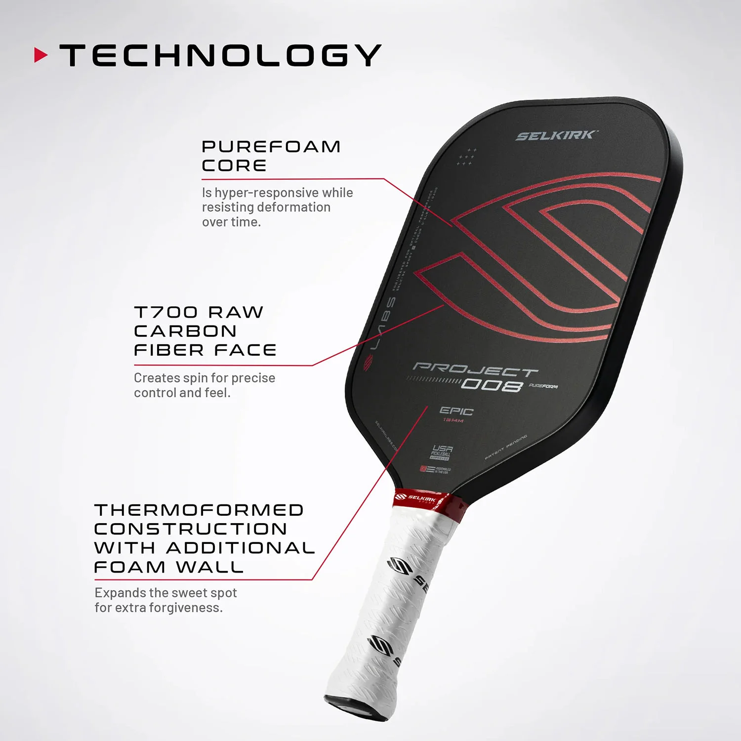 Selkirk LABS Project 008 Epic 13mm Pickleball Paddle - Image 5