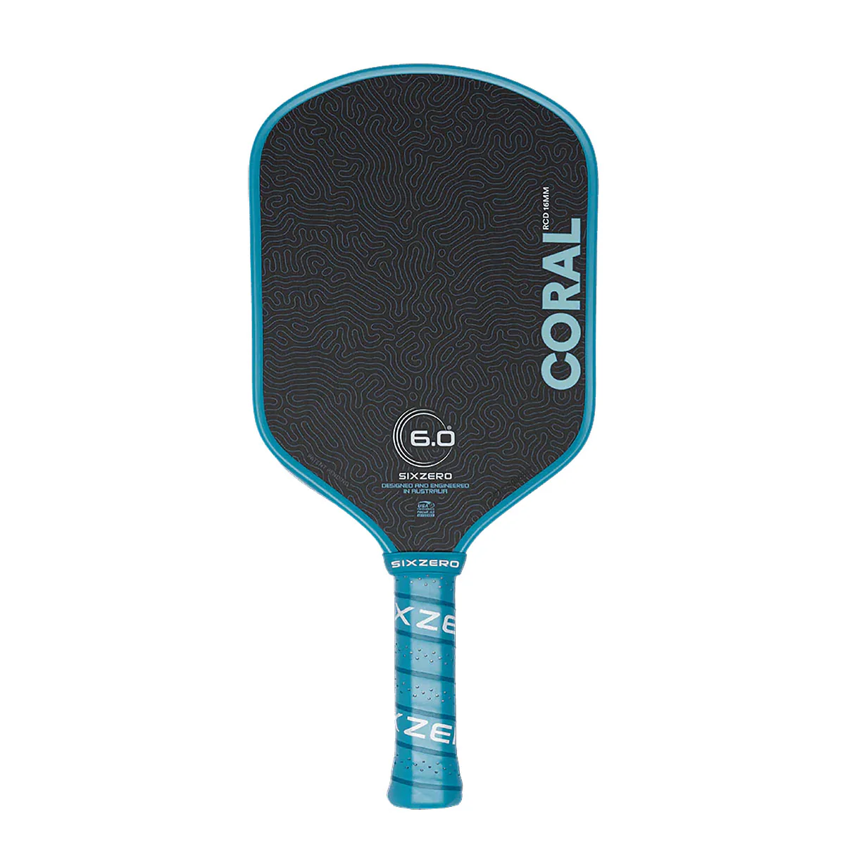 Six Zero Coral Hybrid Pickleball Paddle - Image 3