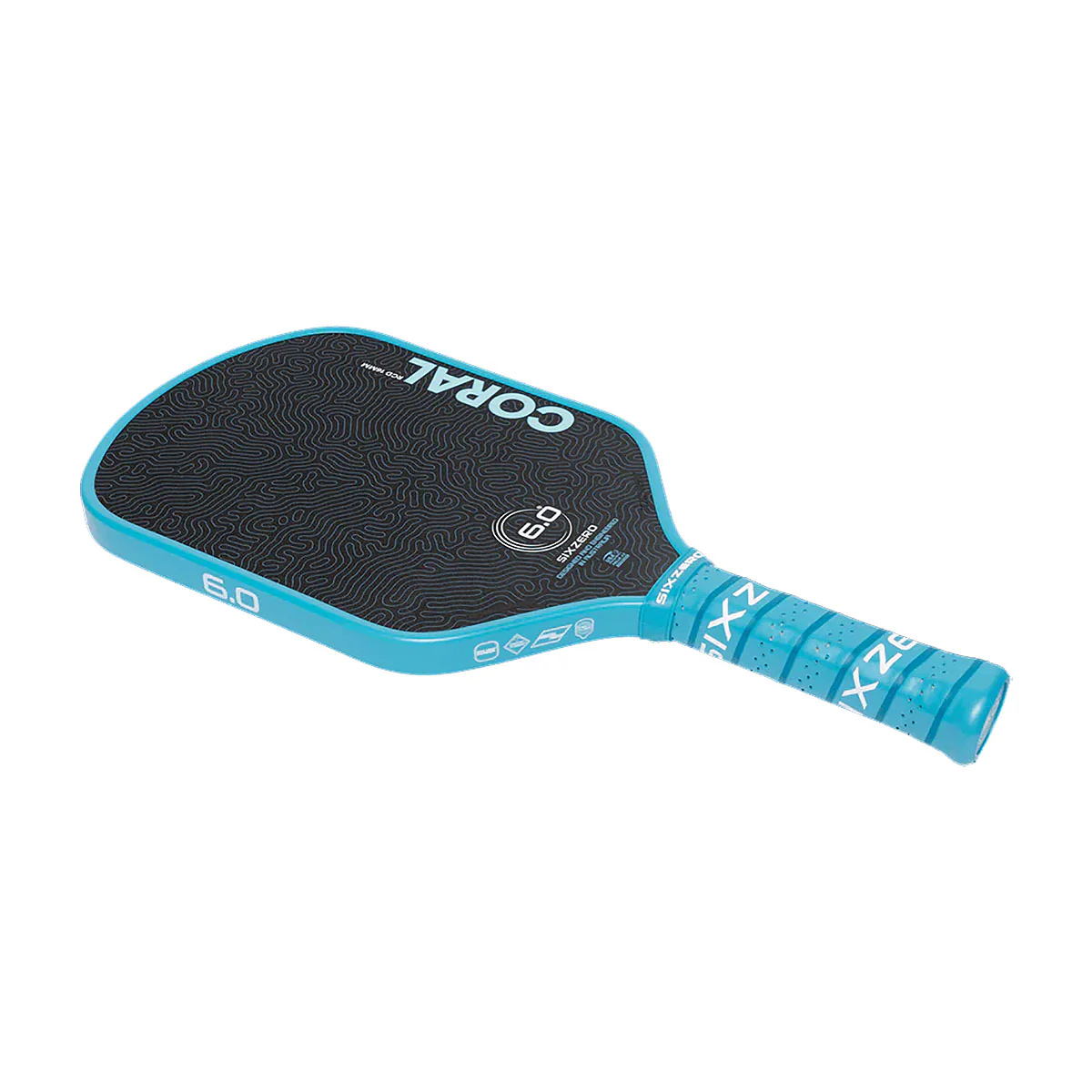Six Zero Coral Hybrid Pickleball Paddle - Image 4