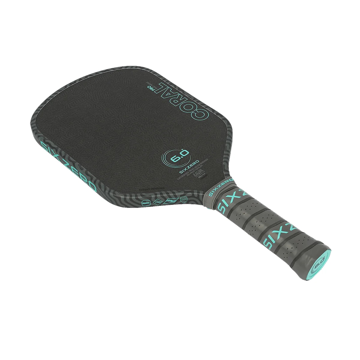 Six Zero Coral Pro 16mm Hybrid Pickleball Paddle - Image 3