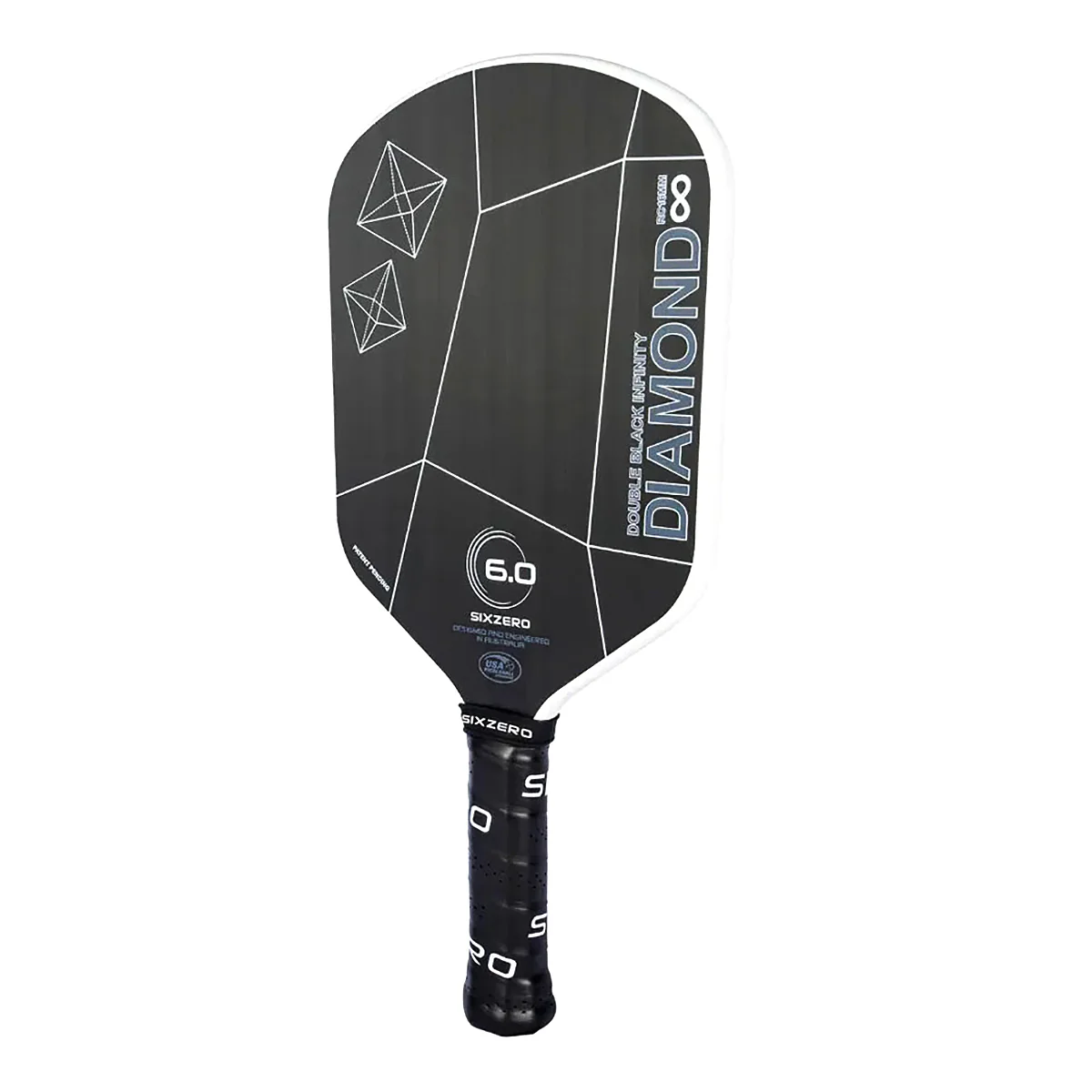 Six Zero Infinity Edgeless Double Black Diamond Control Pickleball Paddle - Image 4