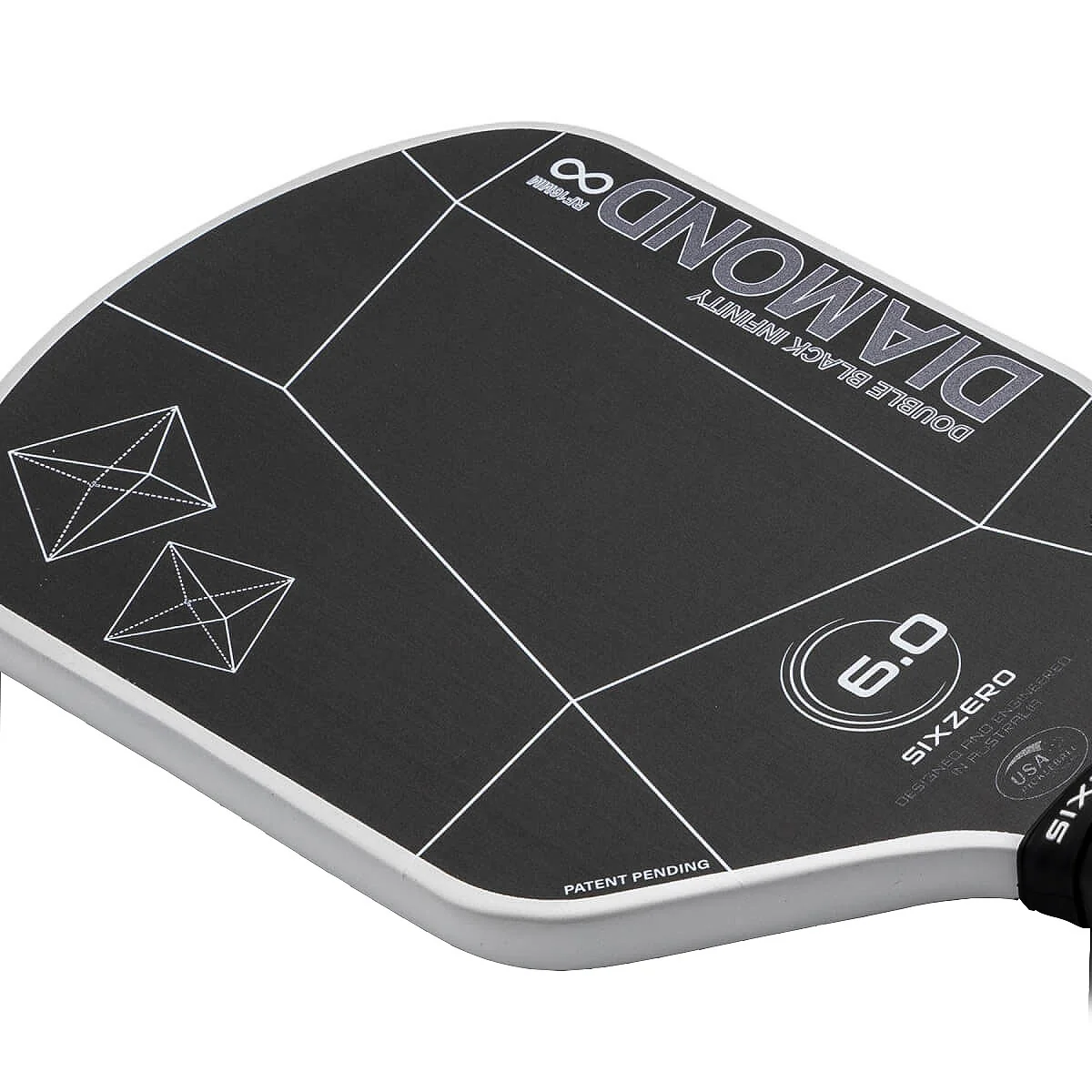 Six Zero Infinity Edgeless Double Black Diamond Control Pickleball Paddle - Image 5