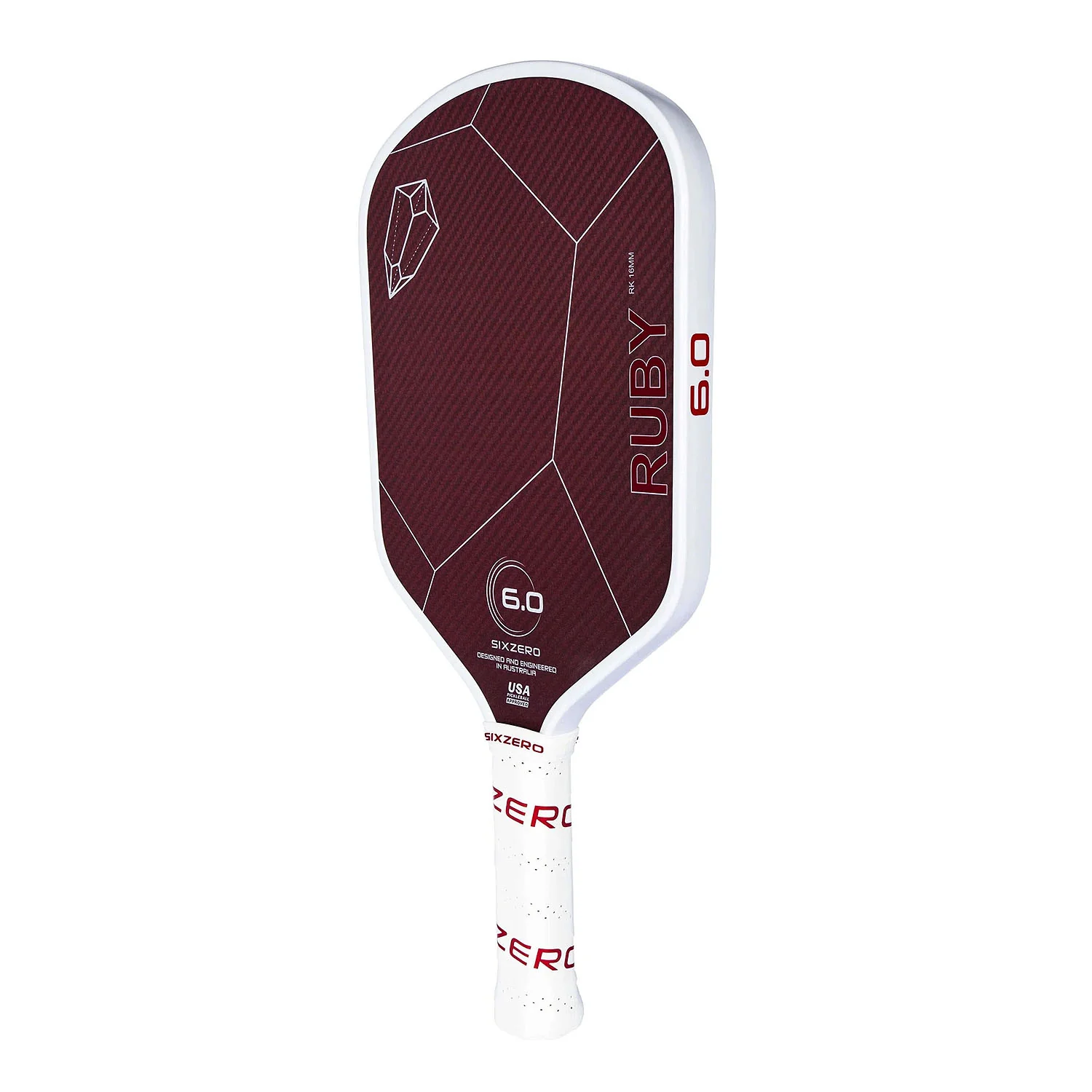 Six Zero Ruby 14mm Pickleball Paddle - Image 3