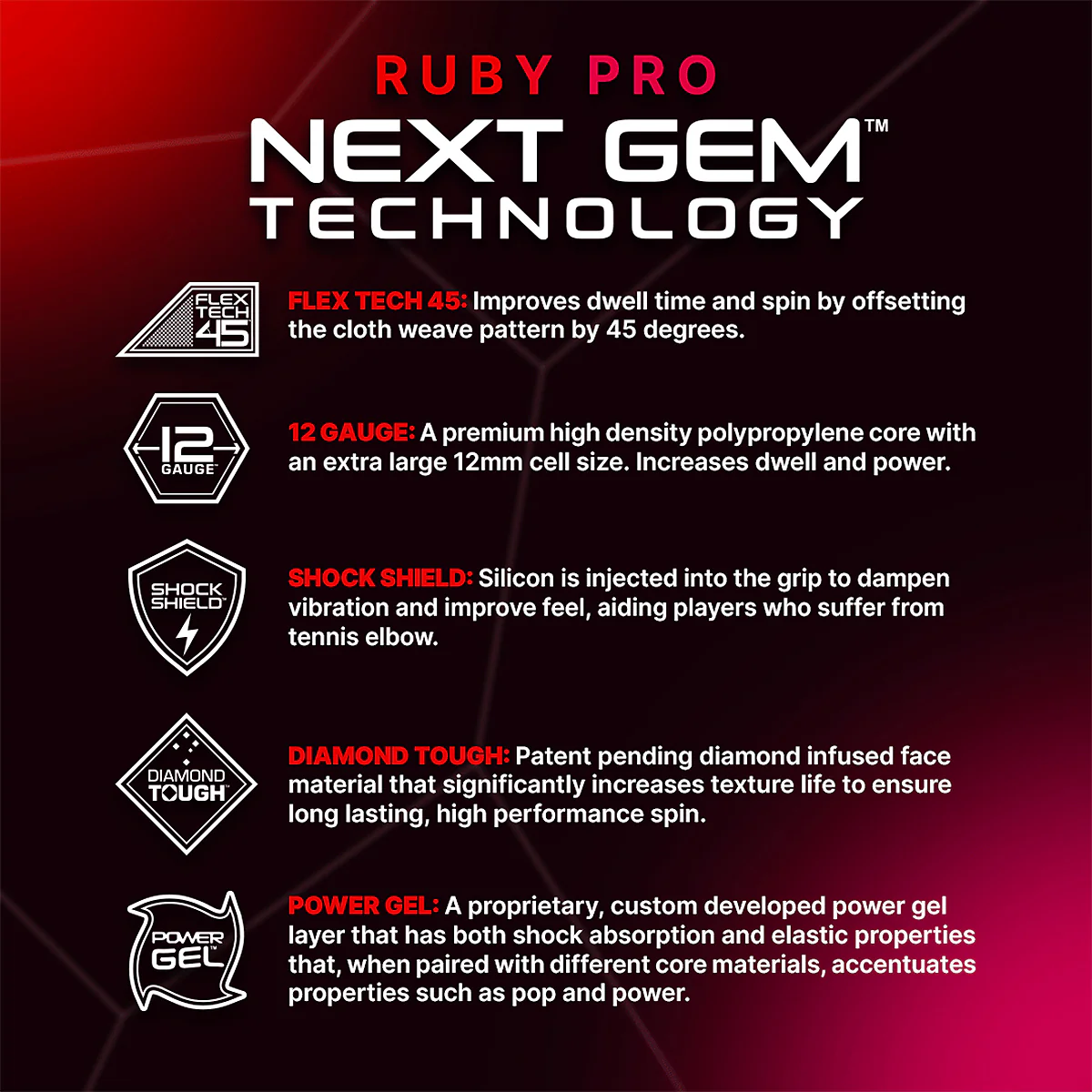 Six Zero Ruby Pro 14mm Pickleball Paddle - Image 5